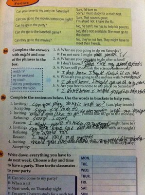 八年級(jí)上冊(cè)英語書人教版67面3a3b答案